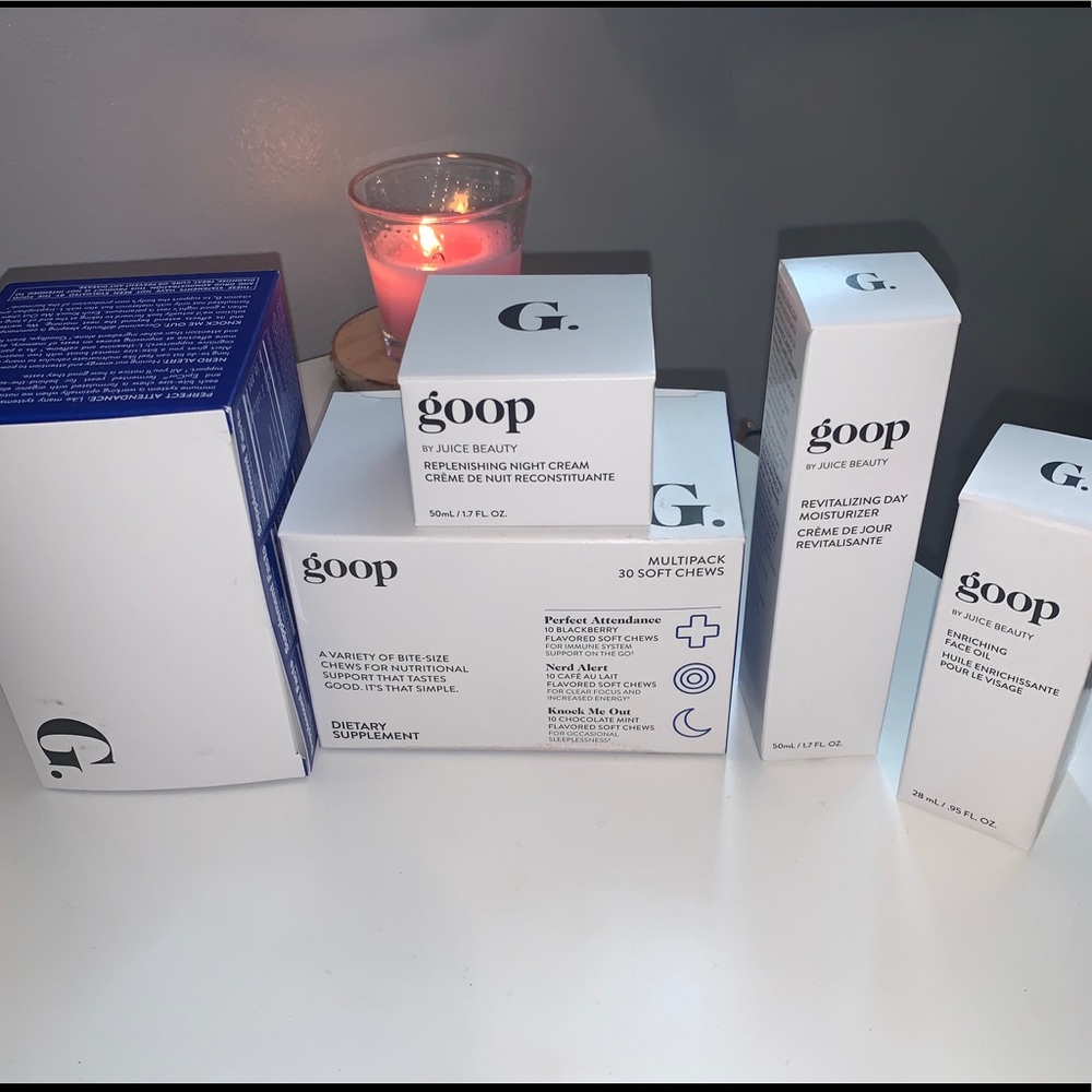 Beauty and wellness products by Gwenyth Paltrow